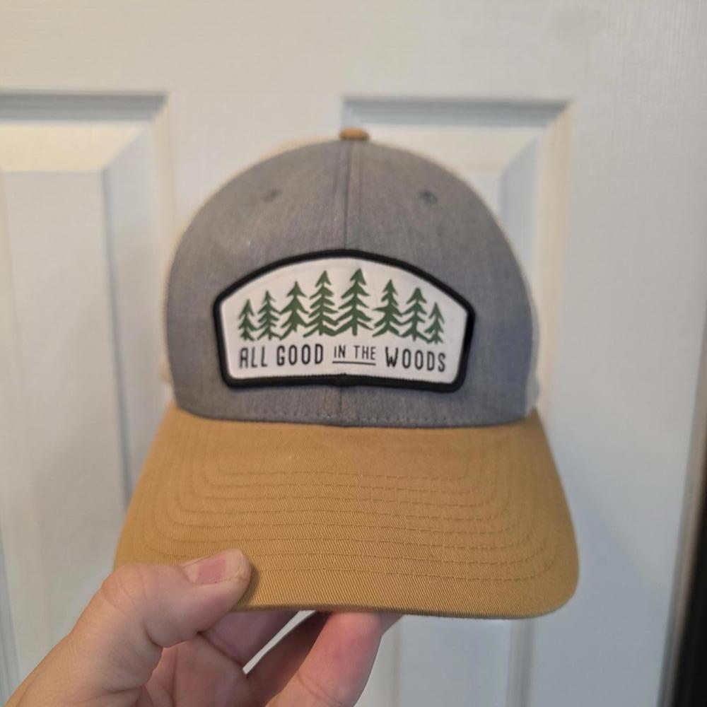Richardson 115 Mesh Back Baseball Cap with 'All Good in the Woods' Patch